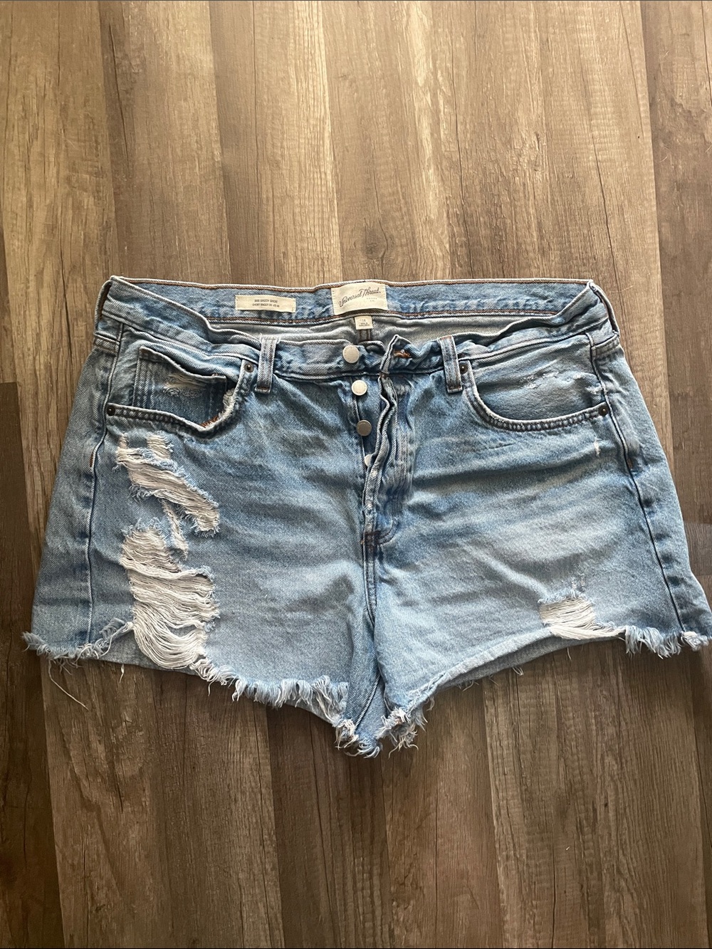 Universal Thread Light Wash Distressed Denim Shorts